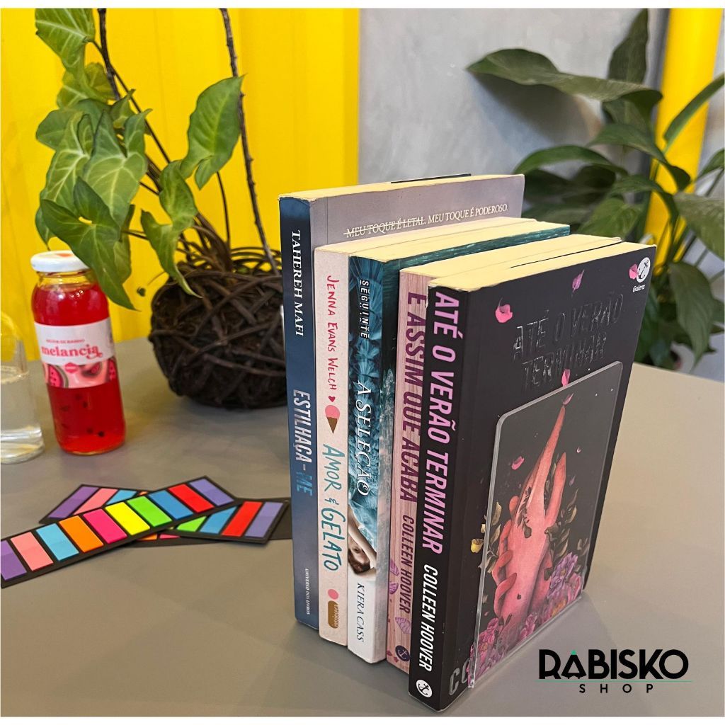 Par de Organizadores de Livros em Acrílico – Estilo e Funcionalidade