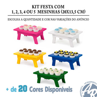 Kit Com 1,2,3, 4 ou 5 Unidades Mesinha Decorativa Várias Cores em Oferta na Shopee