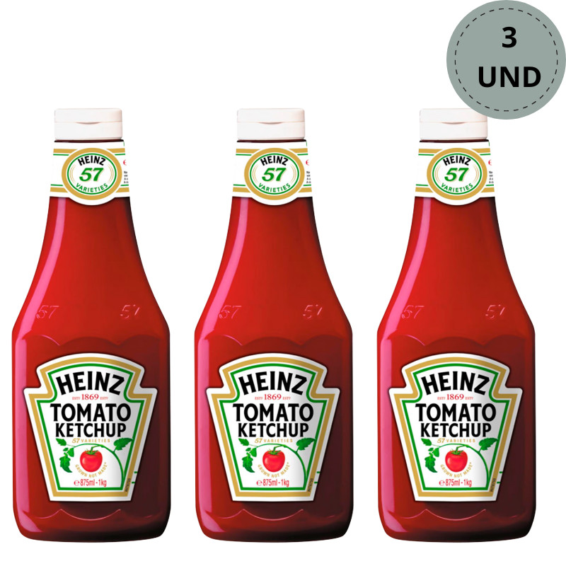 KIT 3/1 UNDIDADES - Ketchup Heinz 1kg- 1 kilo ketchup heinz em Oferta na Shopee