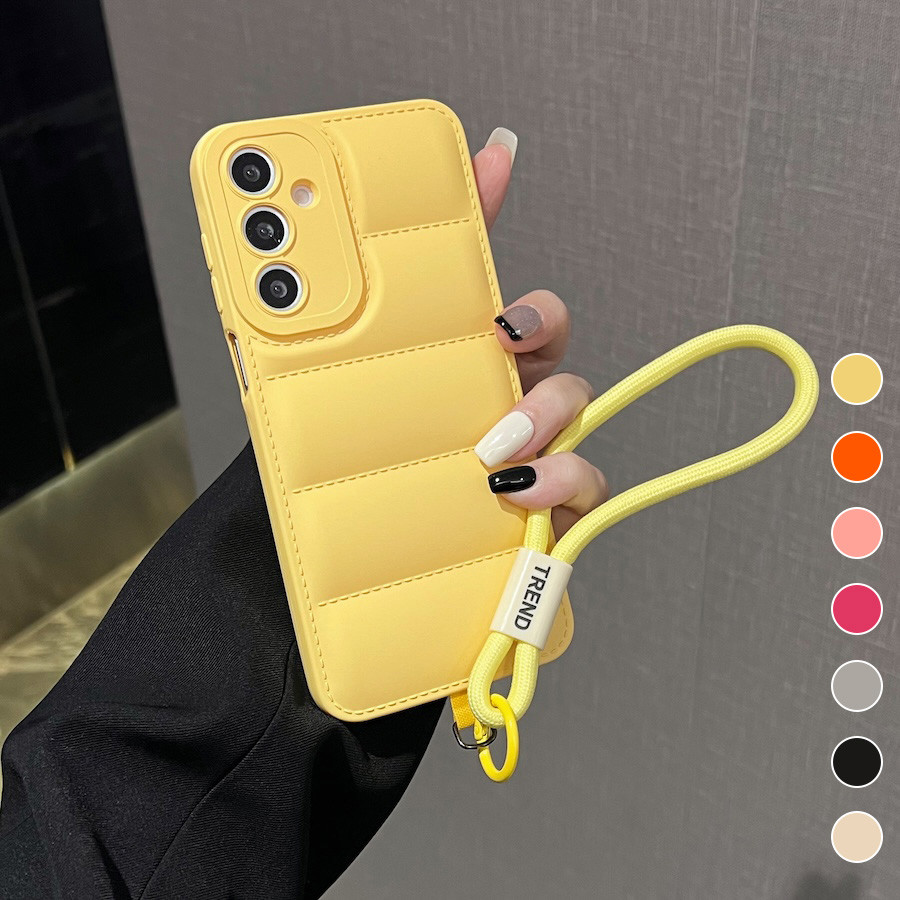 Capa De Telefone Para Samsung A17 A07 A26 A36 A56 A54 A55 A06 A16 A05s A14 A15 A24 A34 A35 5G Jaqueta Com Corrente
