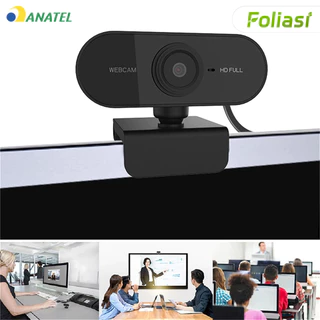 Webcam com Microfone Full HD 1080p Giratória 360° Ajuste de Ângulo Livre para PC Notebook e Home Off