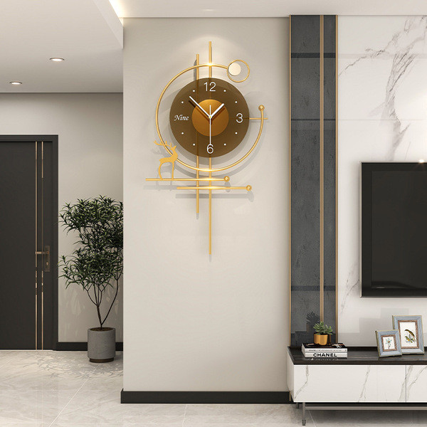 relogio de parede grande relogio de parede cozinha relogio de parede Relógio de parede luz luxo High-End moderno simples