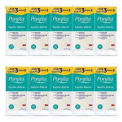 Kit com 30 Esponja de Banho Diario Ponjita Amarela