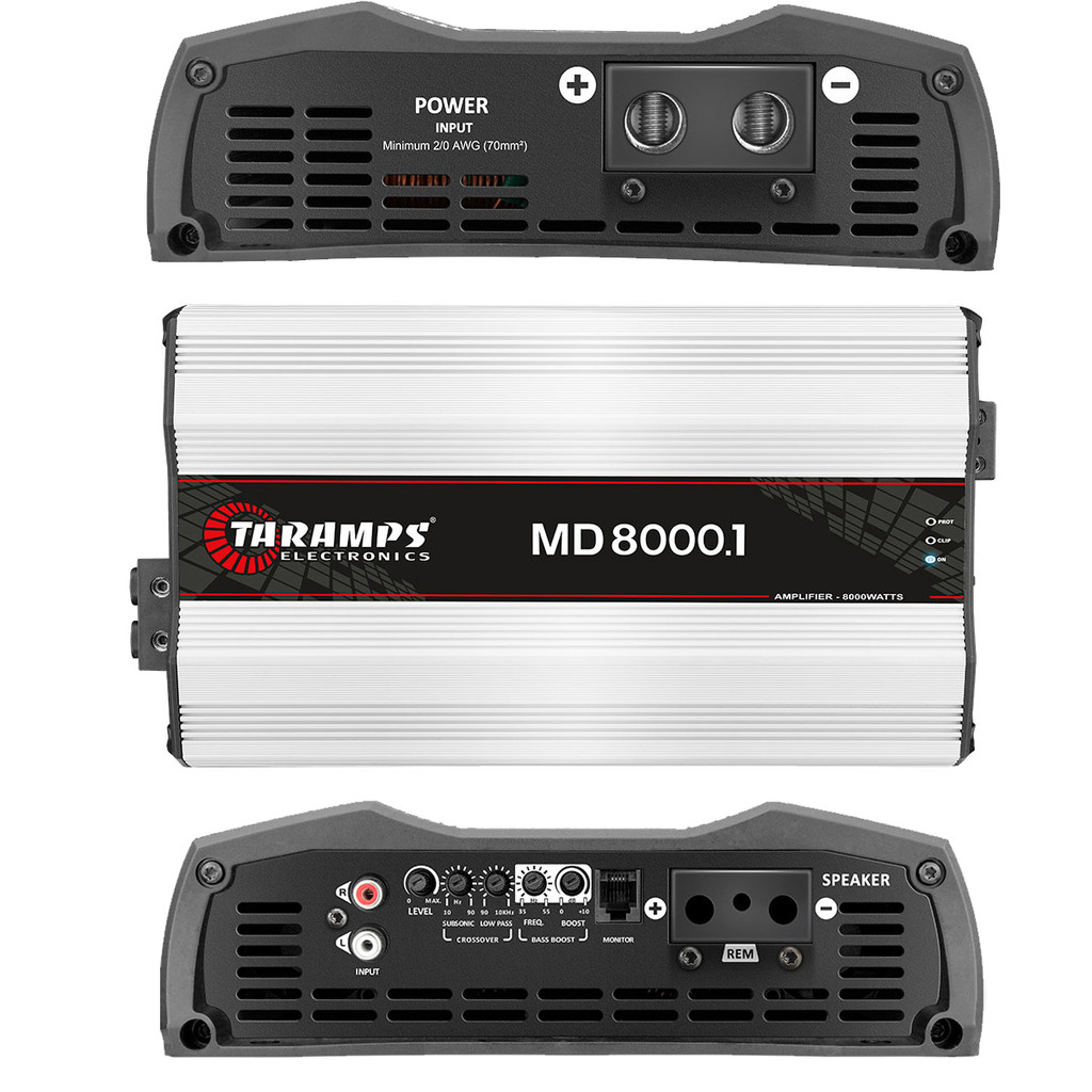 Módulo Amplificador Taramps MD 8000.1 8000W RMS Full Range 1 Canal 2 Ohms Classe D