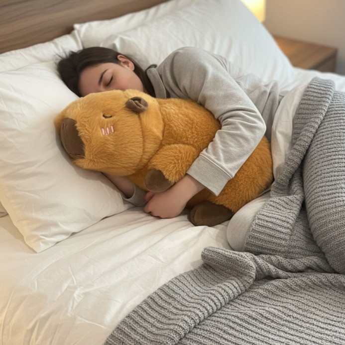 Pelucia Capivara Capybara Grande Boneco Macio Antialérgico Almofada Dormir