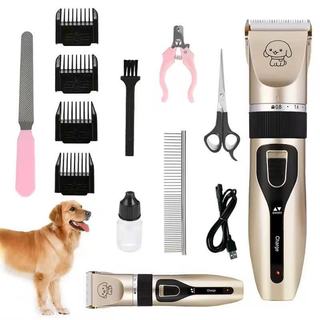 Kit 11 pçs Máquina Para Tosar Pet + Tesoura + Pente + Lixa Máquina Profissional Para Cachorro & Gato - MGC