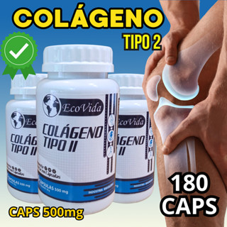 Colágeno Tipo 2 II Cápsulas 500mg Não Desnaturado Articulações Juntas Flexibilidade Mobilidade em Oferta na Shopee