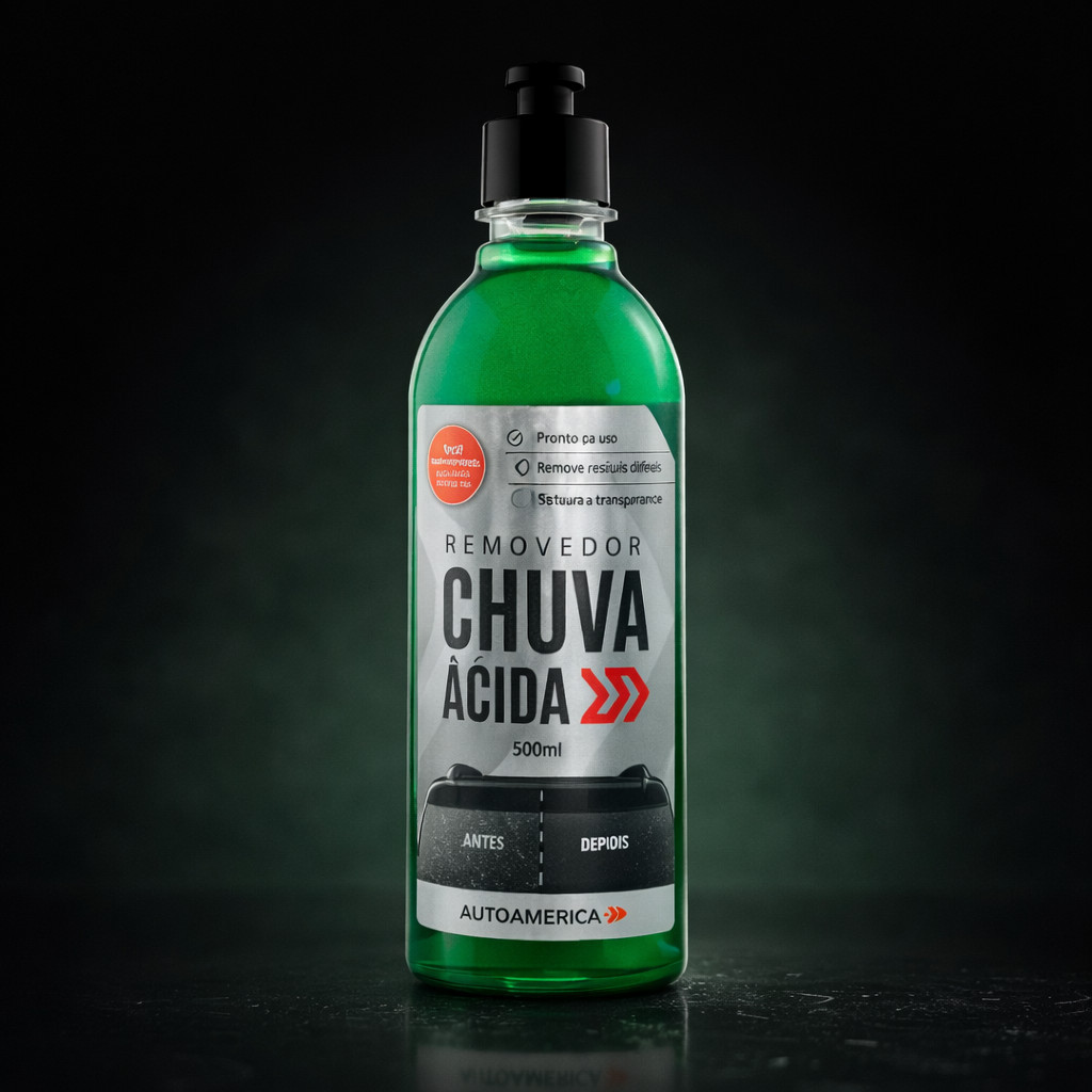 Limpador De Vidros Removedor Chuva Ácida Autoamerica 500ml Limpa Vidros Box Desengordurante Desencrustante Detergente