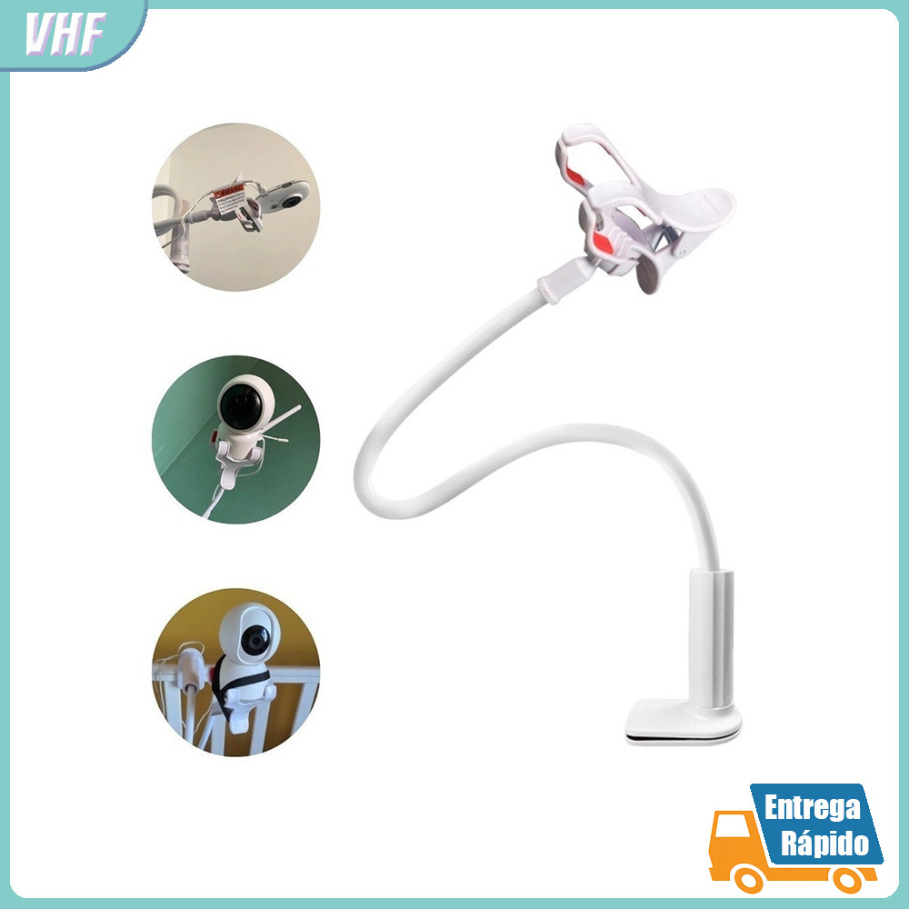 Suporte Câmera Monitoramento Bebê Sem Perfuração Universal Clip Berço