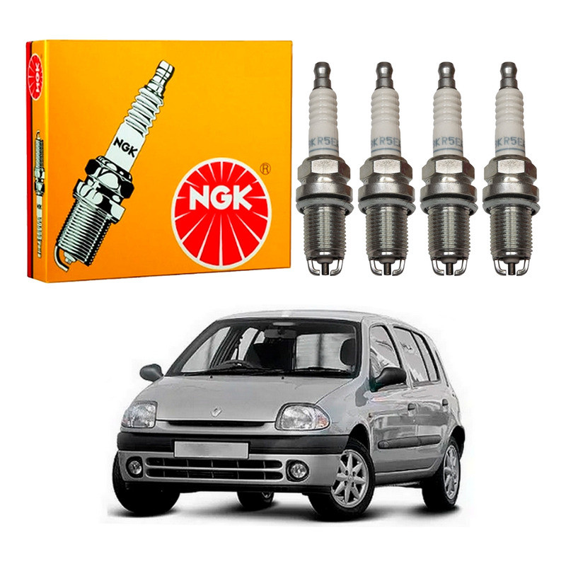 Jogo Velas Ngk Clio 1.0 16v 2001 A 2002