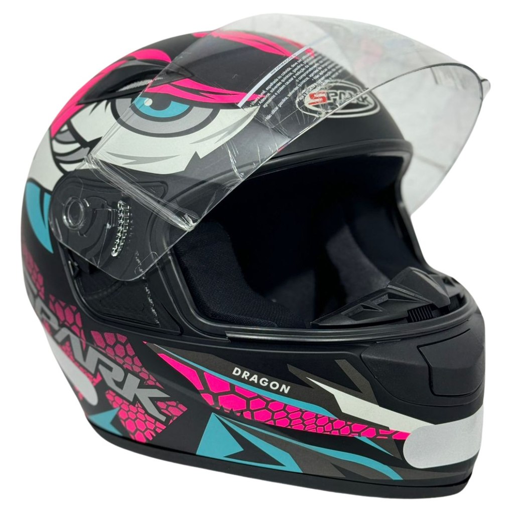 Capacete Moto Feminino Ebf New Spark Esportivo C/ Narigueira