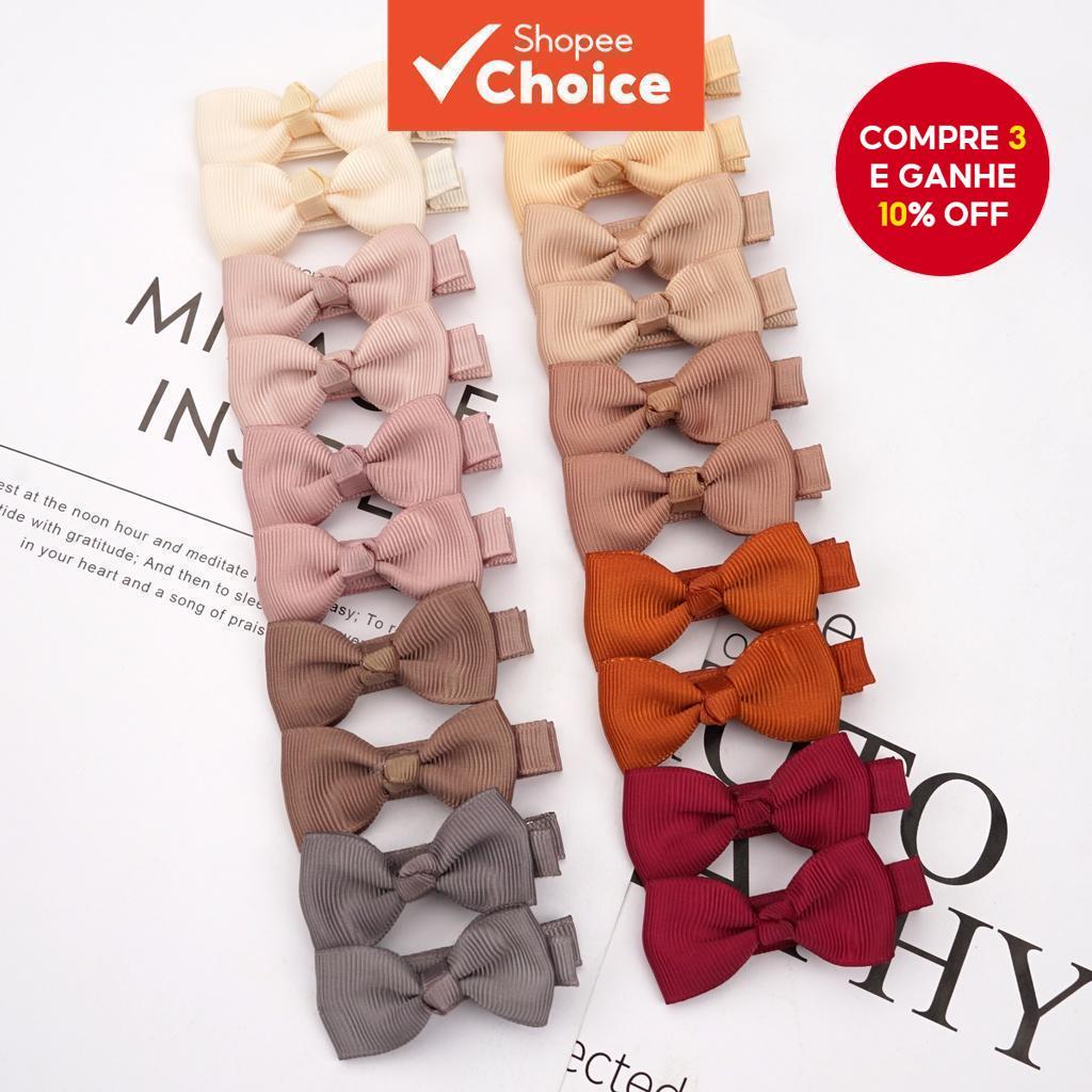 Conjunto De Clipes De Laços De Cabelo De Bebê – 10/20 Unidades De Fita De Gorgorão , Grampos Jacaré Para Meninas E Crian