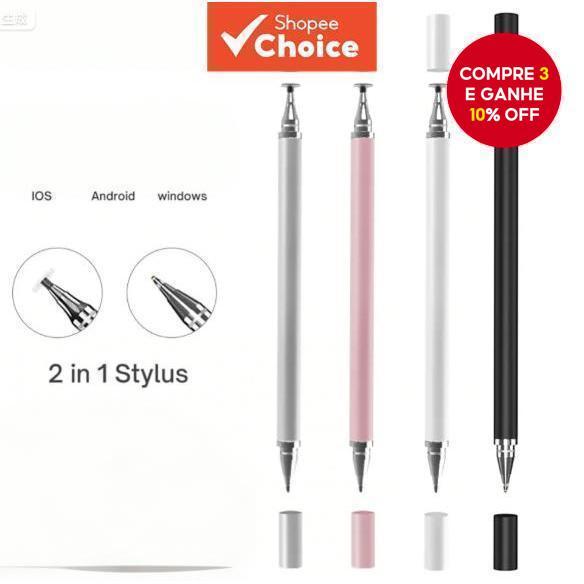 Imagem Caneta Stylus Universal 2 Em 1-Ponta De Disco De Alta Sensibilidade Para Tablets E Telefones Android/iOS