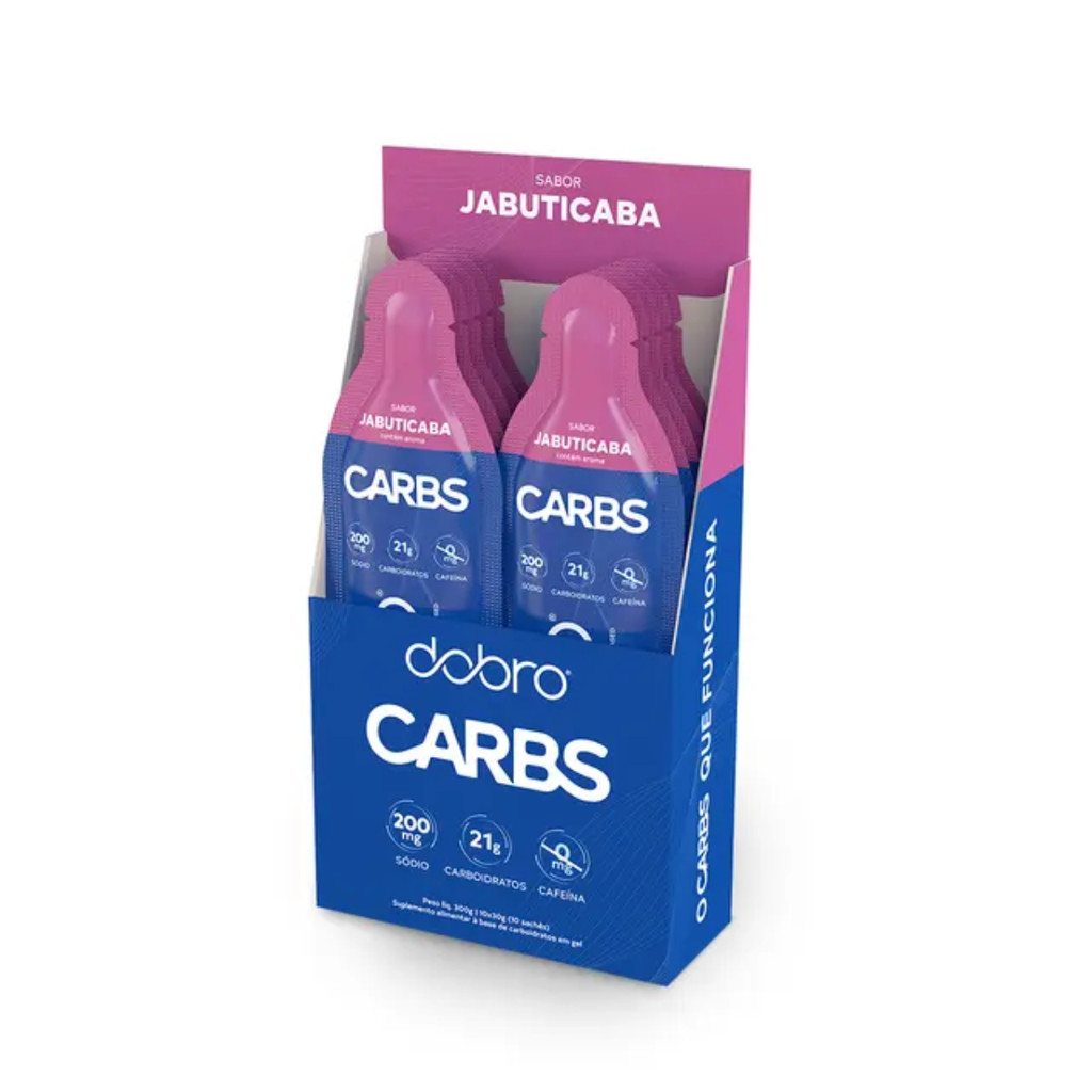 Carbs Gel Sabor Jabuticaba Dobro Cx 10 Saches 30g SemCafeina