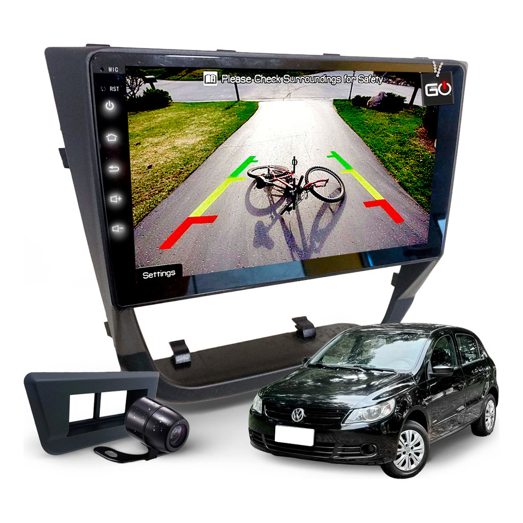 Kit Multimídia Mp10 Carplay Waze Gol G5 2009-2013 Bluetooth