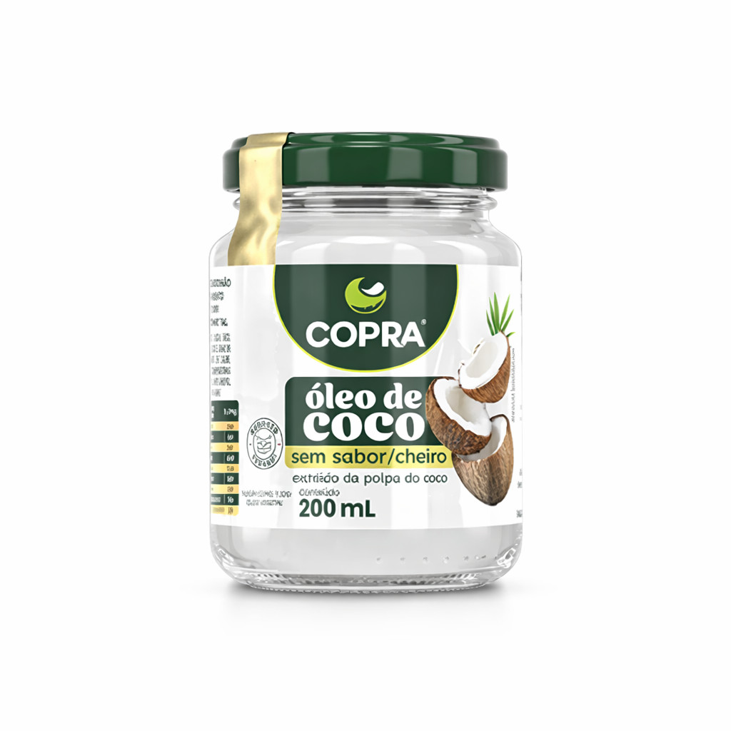 Óleo de Coco 200ml Sem Sabor e Cheiro Copra