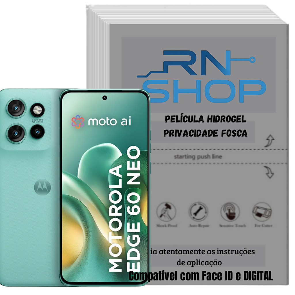 Kit 3 Películas Hidrogel Privacidade Fosca P/ Celular Motorola Todos Modelos Edge G One Fusion Pro Power Razr UltraPlus