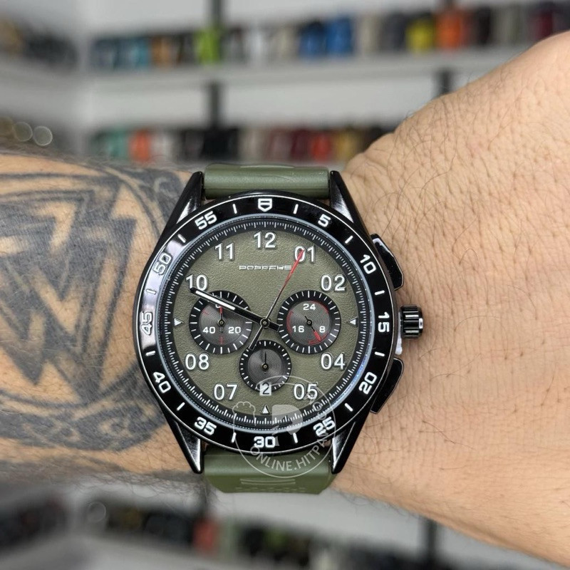 Relogio Masculino T4g Carreira Porsche 100% funcional  Envio Imediato Com Caixa