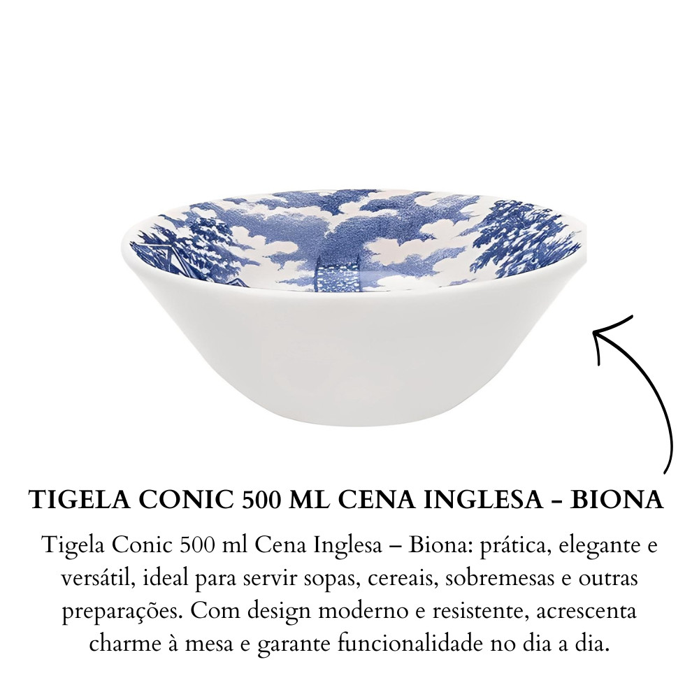 Tigela Conic 500Ml Cena Inglesa Biona — imagem 2 de 2