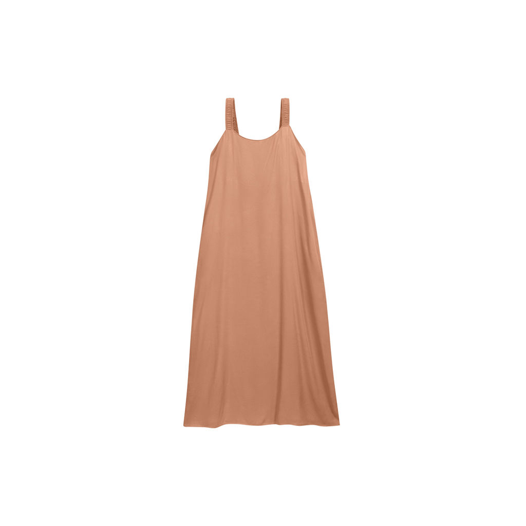 Vestido Feminino Midi Trapézio Marialícia Laranja