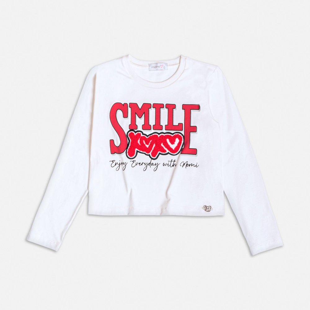 Blusa Off White Smile com Patch
