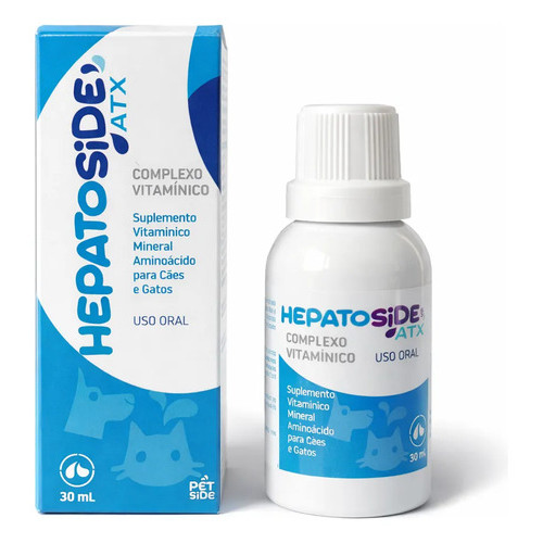 Hepatoside Atx 30ml Suplemento Proteção Do Fígado Cães Gatos - Recuperação Hepática Uso Veterinário