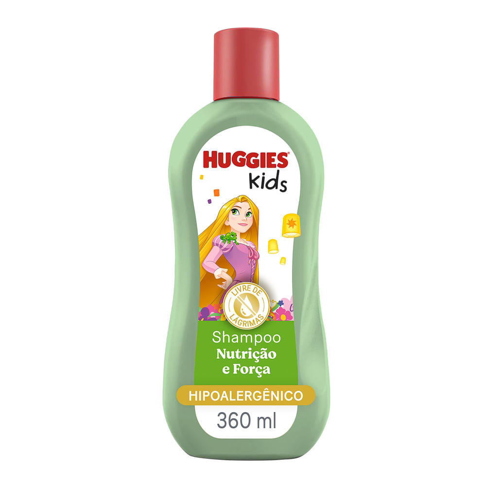 Shampoo Huggies Kids Enrolados Nutrição e Força Cabelos Fortes da Raiz as Pontas 360ml em Oferta na Shopee