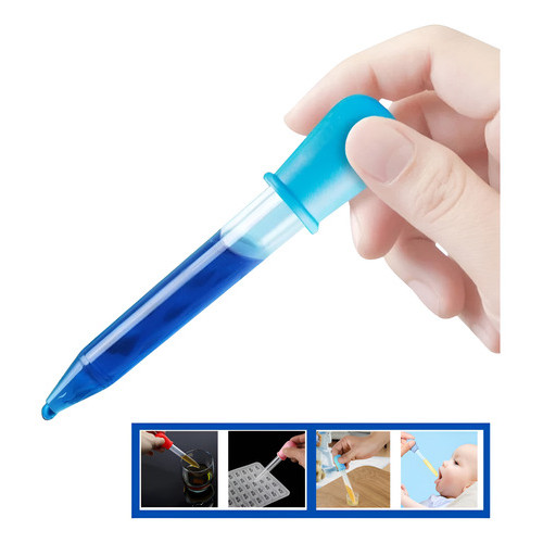 Kit Conta Gotas Dosador Pepita 5 Ml Silicone Plástico 3 Unidades Cores Diversas