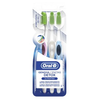 Escova Dental Oral B Gengiva Detox Com 3 Unidades em Oferta na Shopee