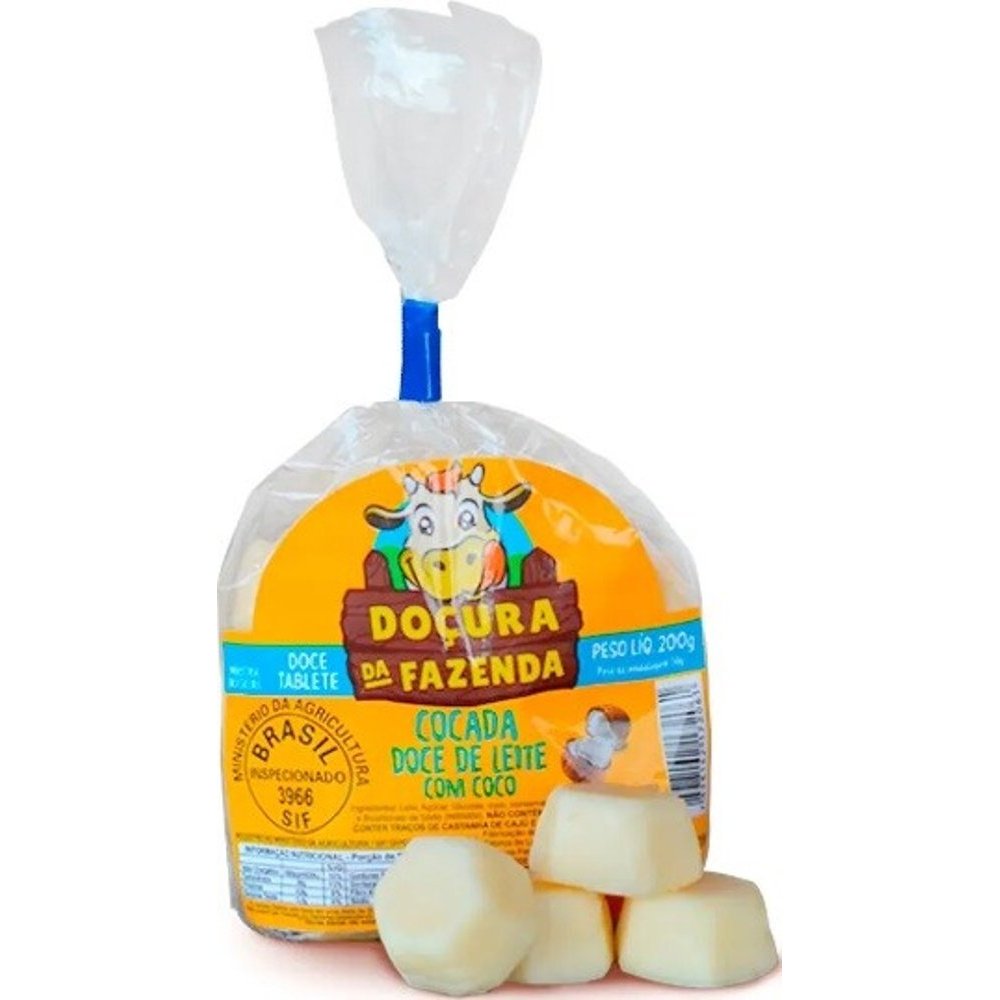 Cocada de Doce de Leite com Coco 200g Fazenda