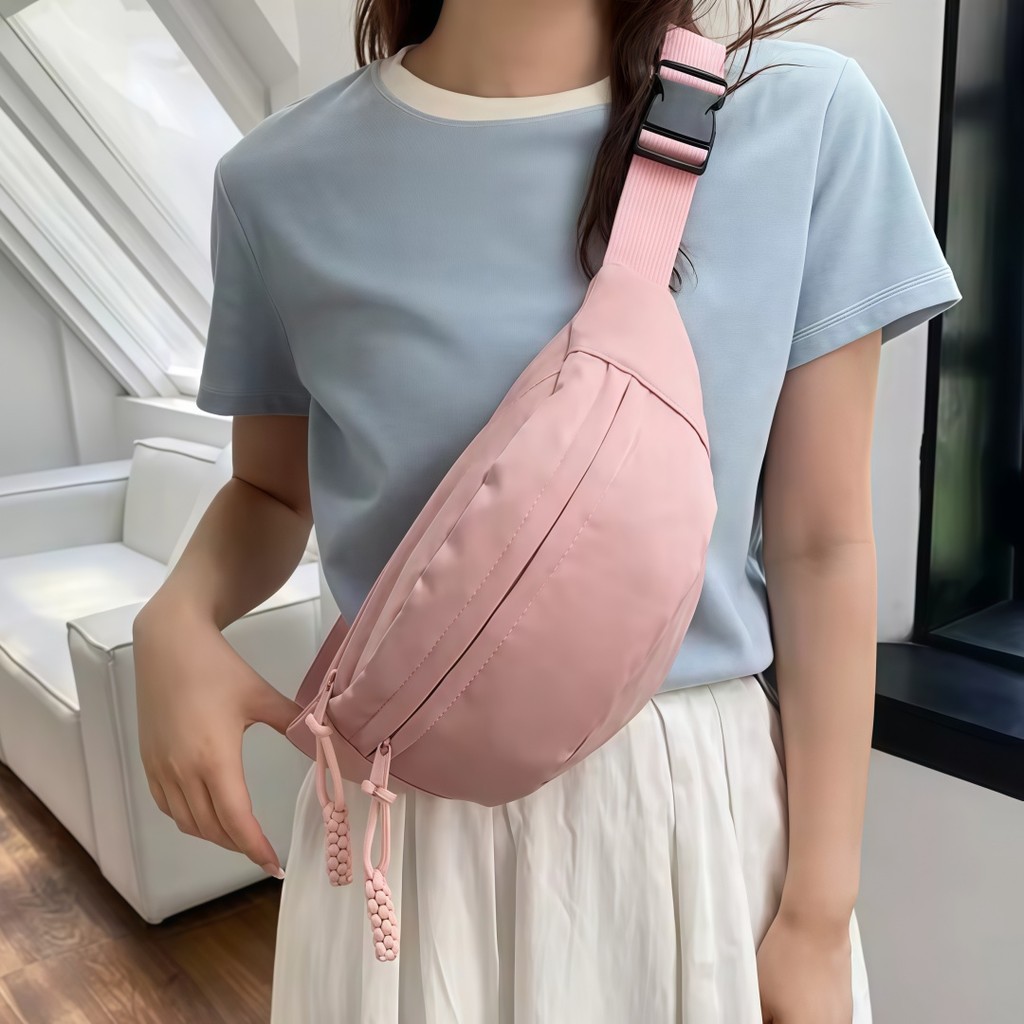 Bolsa Transversal Feminina Impermeável Casual Leve Pochete Moderna Ajustável em Oferta na Shopee