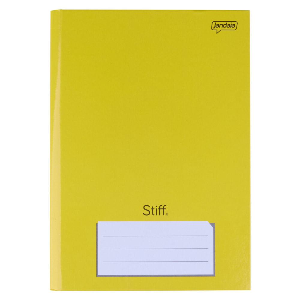 Caderno Jandaia Brochura Capa Dura 1/4 Amarelo 96 Folhas