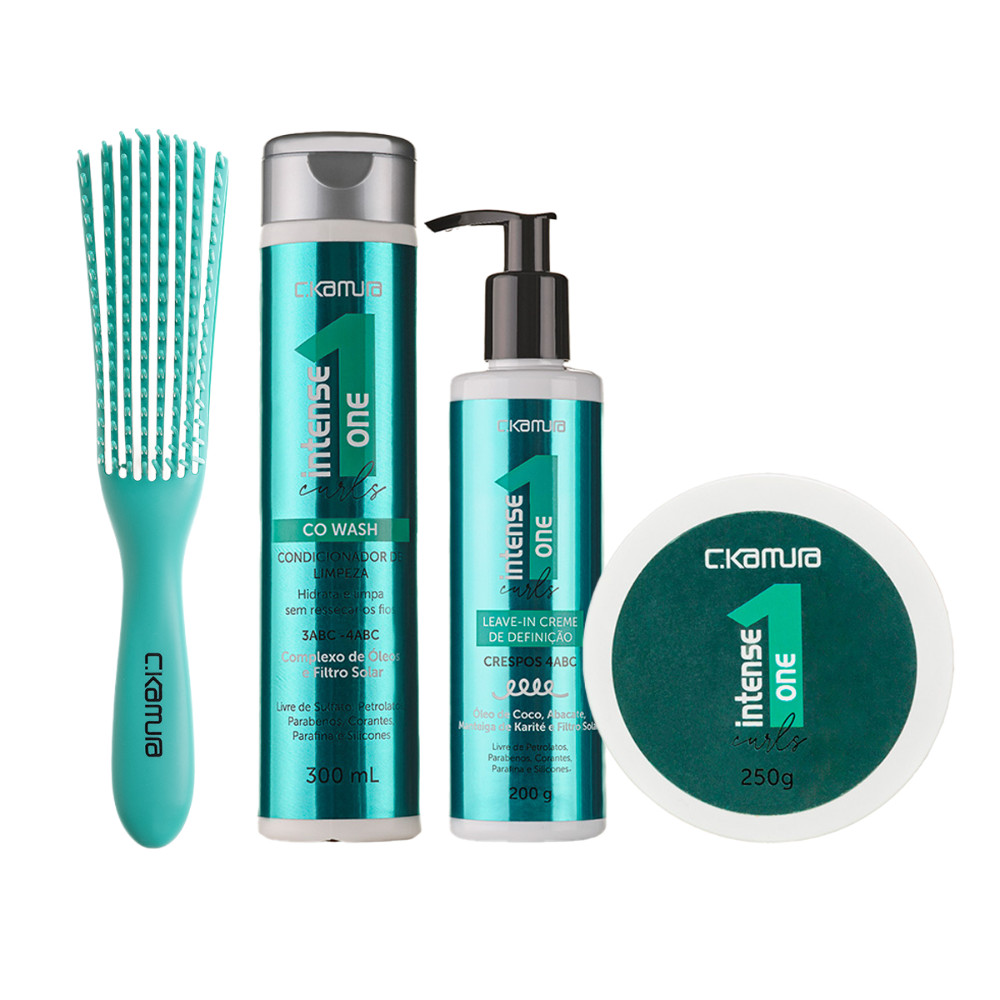 Imagem Kit C.Kamura Intense One Curls 3 em 1 e Escova Polvo