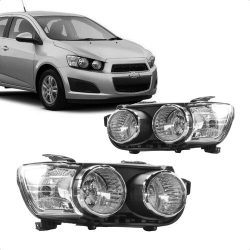 Par Farol Sonic 2012 2013 2014 Farolete Com Anel Cromado