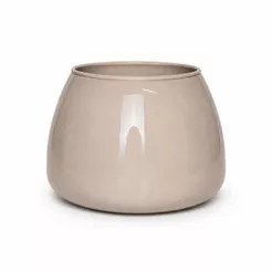 Vaso Redondo Largo Vidro Nude Vaso Decoração Casa Enfeites