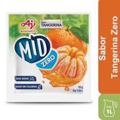Kit Refresco em Pó MID® Zero Açúcar Sabor Tangerina Com 5 Unidades de 10g