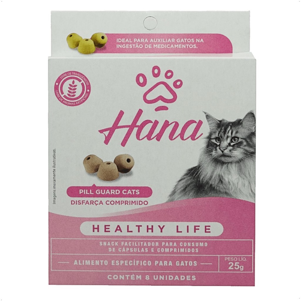 SNACK HANA HEALTHY LIFE PILL GUARD DISFARÇA COMPRIMIDOS 25G PARA GATOS
