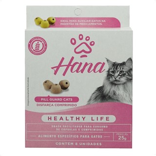 SNACK HANA HEALTHY LIFE PILL GUARD DISFARÇA COMPRIMIDOS 25G PARA GATOS em Oferta na Shopee