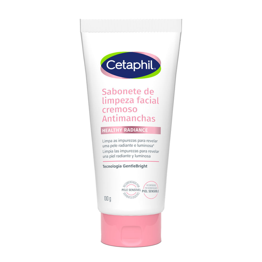 Cetaphil Healthy Radiance Sabonete de Limpeza Facial Cremoso Antimanchas 100g em Oferta na Shopee