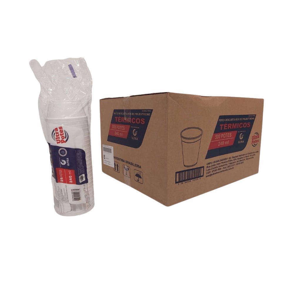 Pote Isopor Ultratherm 240ml Térmico 500 Unidades