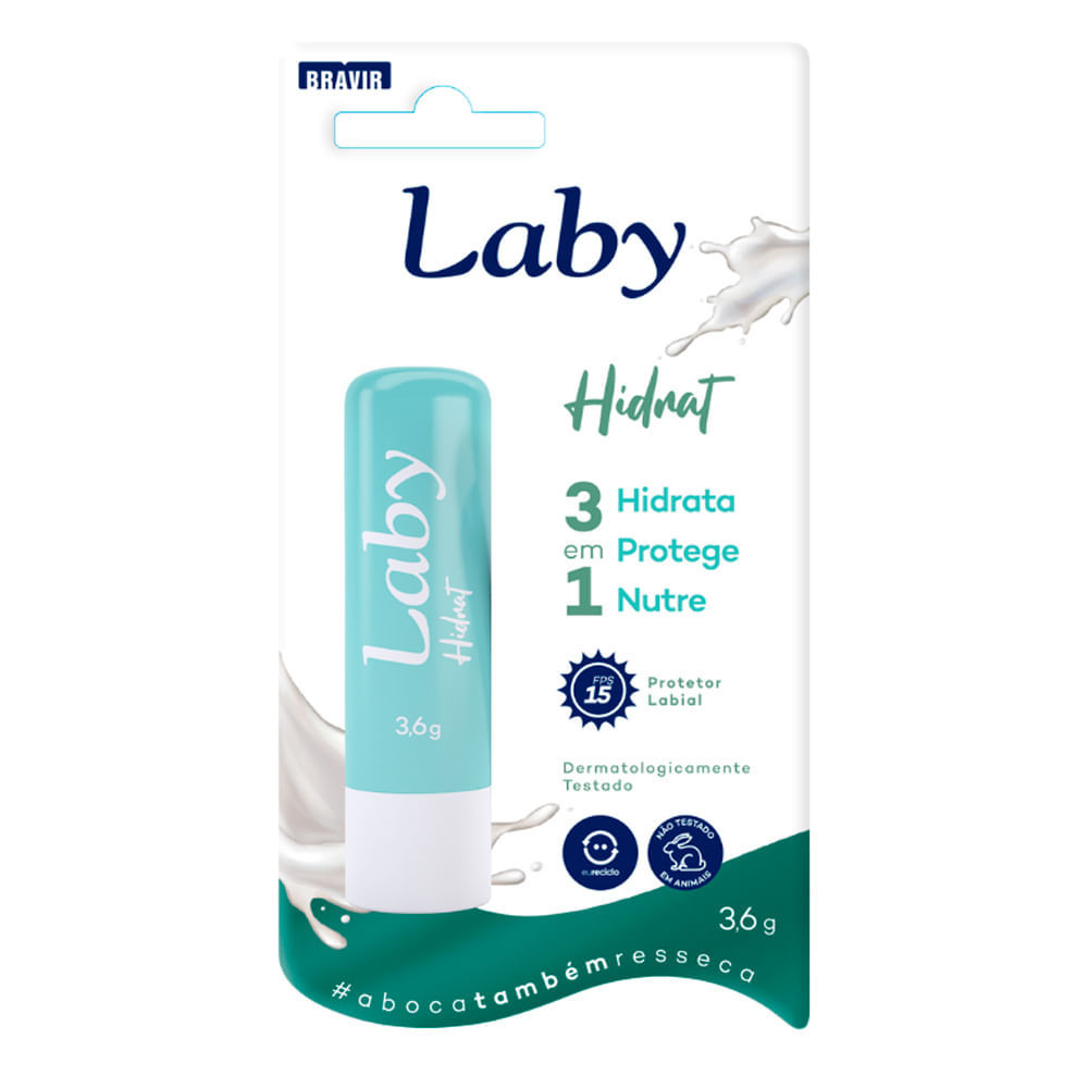Protetor Solar Labial Laby Hidrat FPS 15 3,6g em Oferta na Shopee