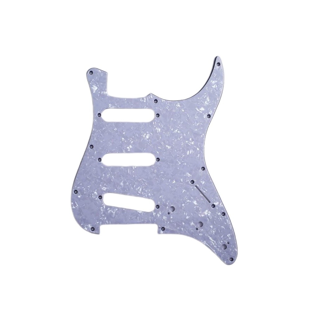 Escudo Guitarra Strato 3 Camadas Branco Perolado Sss