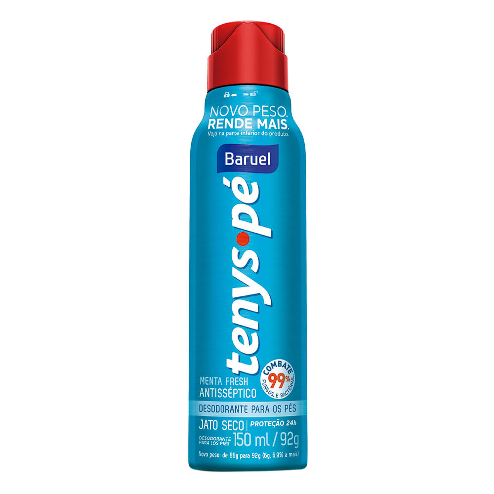 Tenys Pé Baruel Jato Seco Menta Fresh 150ml em Oferta na Shopee