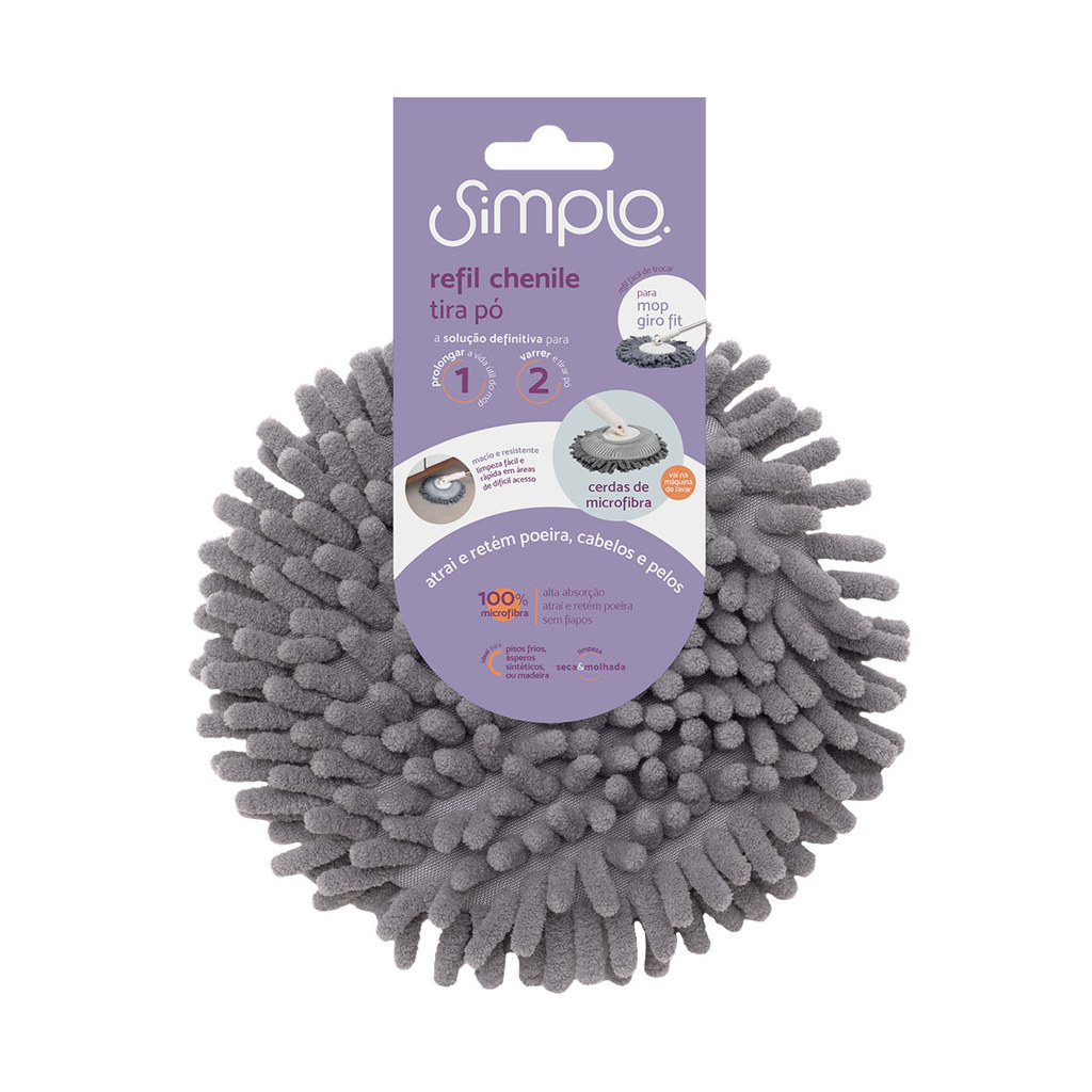 Refil chenile tira pó para mop giro fit – Simplo