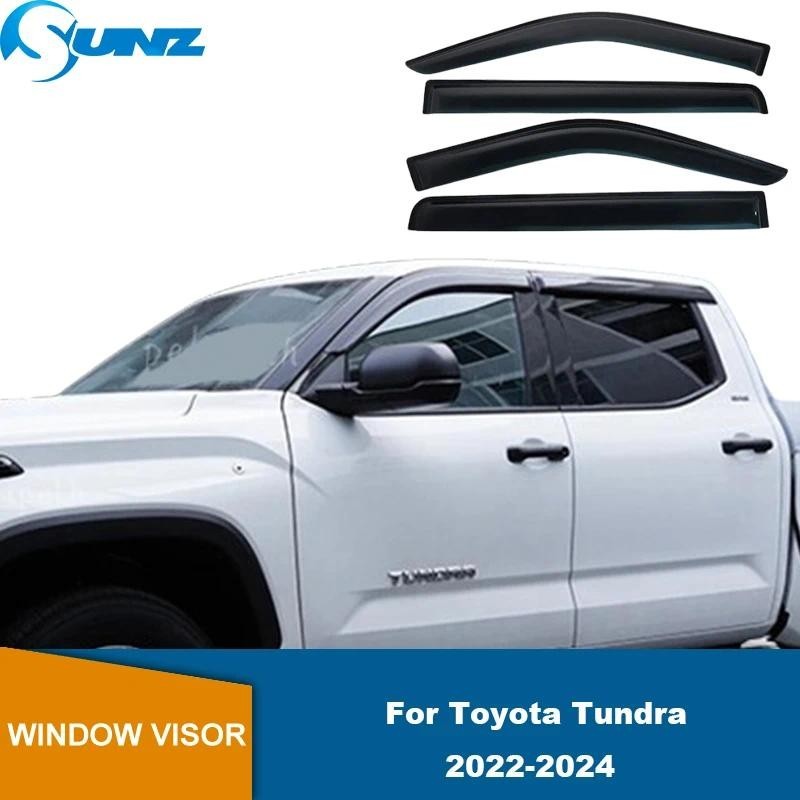 Viseira Da Janela Lateral Para Toyota Tundra 2022 2023 2024 Protetor De Chuva Do Carro Toldo Sol Defletor Toldos Abrigo 