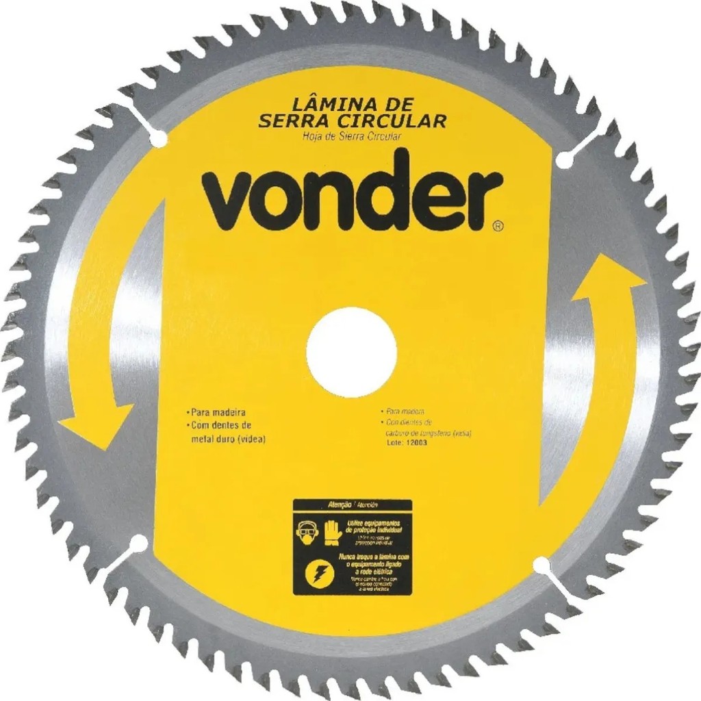 Disco De Serra Circular 185 X 20 Mm X 60 Dentes Vonder