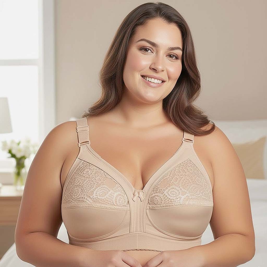 Sutiã Plus Size Sutian Reforçado Pala Dupla Forrado Renda Soutien Alça Larga