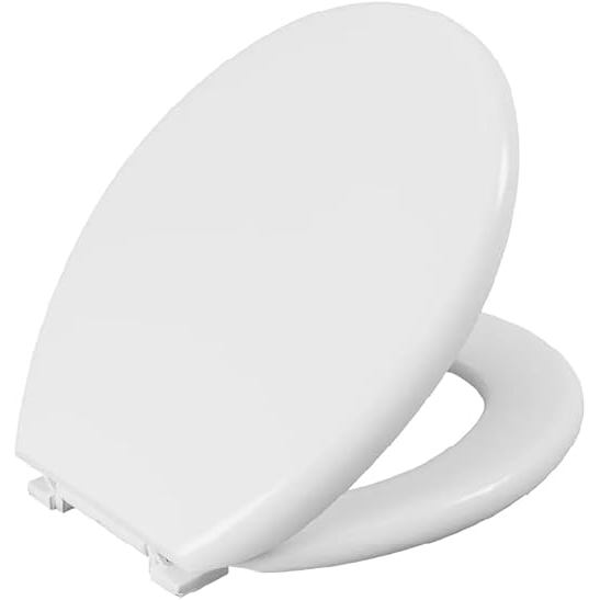 Assento Sanitário Branco em Plástico Resistente  Tampa e Assento Duráveis para Vaso Sanitário