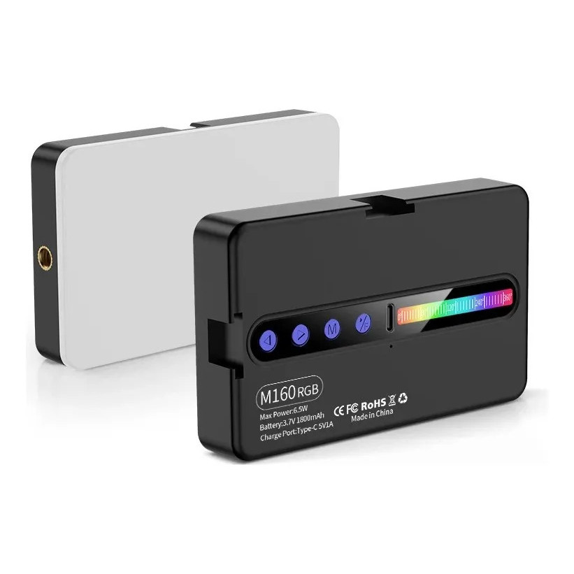 Luz Led Rgb Fotográfica Portátil Recarregável 2700k A 6500k