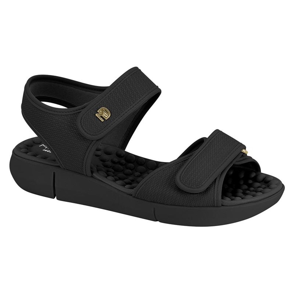 Sandália Feminina Modare 7142118 Conforto Anatômica Palmilha Massageadora Ajustável Velcro